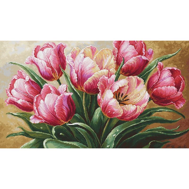 Kit de broderie Tulipes gracieuses Kit de broderie Tulipes gracieuses