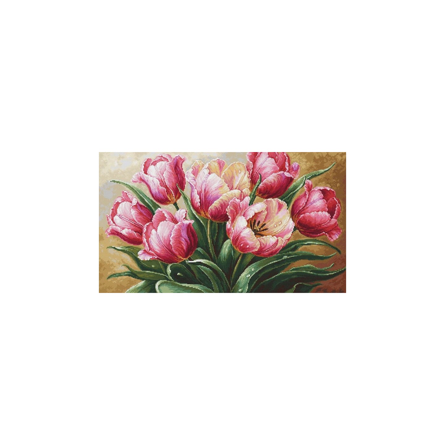 Luca-S Kit de broderie Tulipes gracieuses