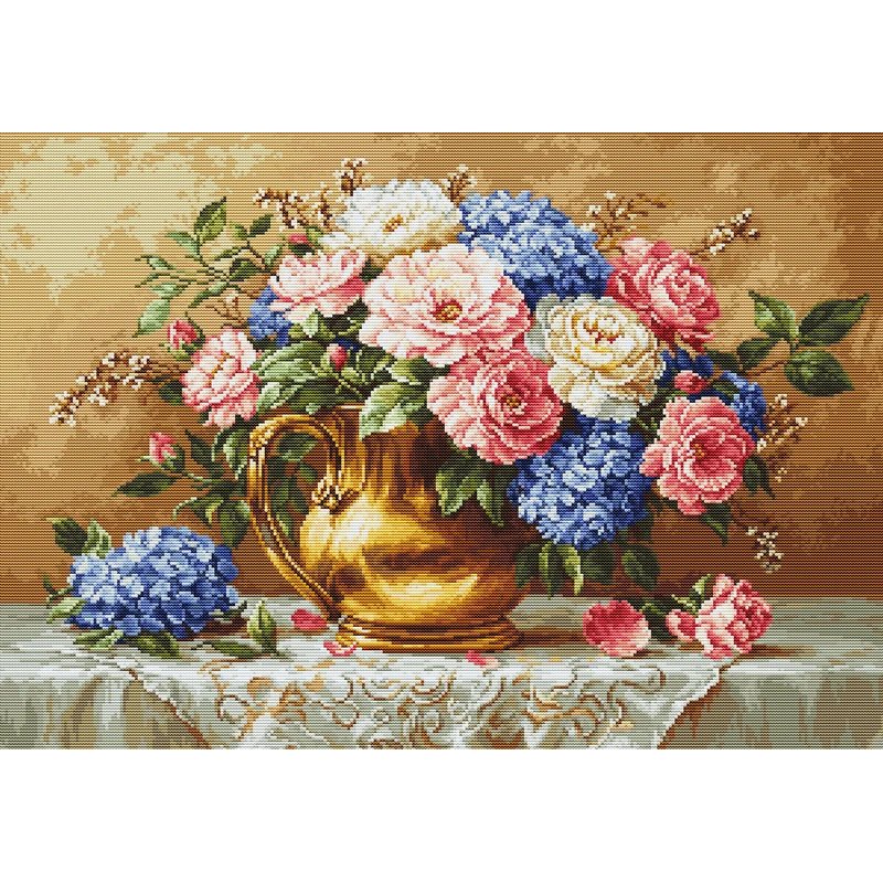 Kit de broderie Fleur dorée Kit de broderie Fleur dorée