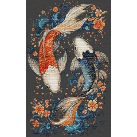 Luca-S Kit de broderie Deux poissons magiques