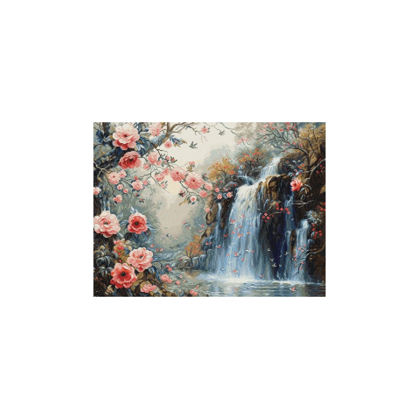 Luca-S Embroidery kit Crystalline Waterfall