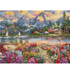 Kit de broderie Majesté de la Montagne du Printemps