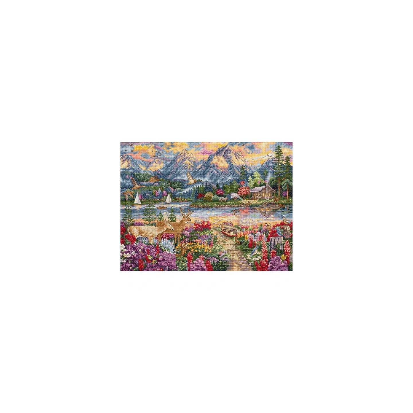 Stickset Frühlingsberg-Majestät