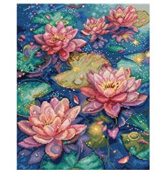 Stickset Seerose