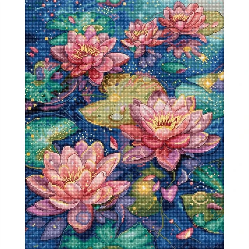 Stickset Seerose Stickset Seerose
