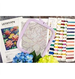 Stickset Seerose