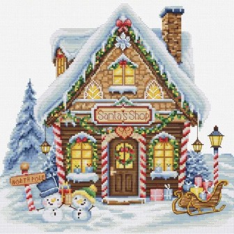 Stickset Weihnachtsmannladen