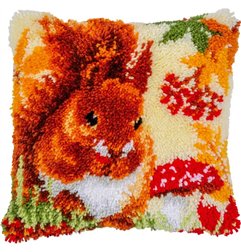 Kit coussin au point noué Ecureuil en automne 206643