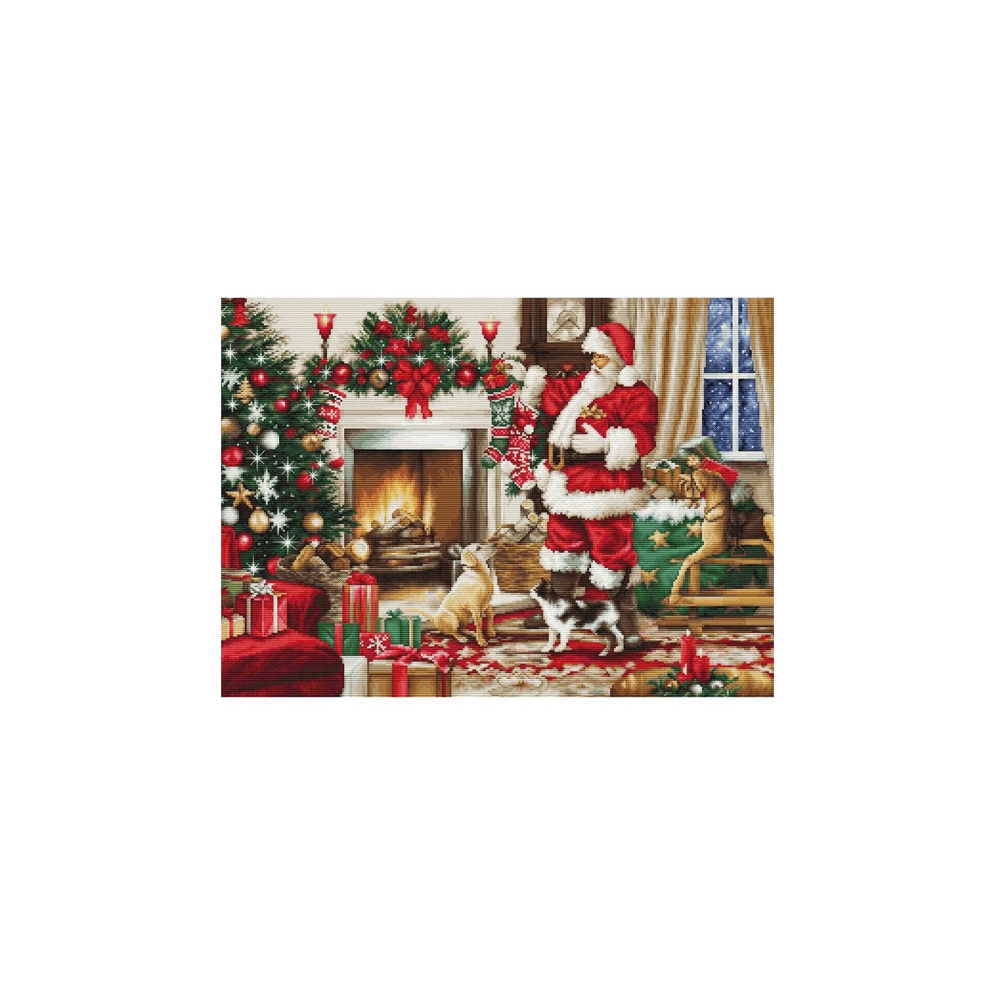 Borduurpakket Kerstman interieur