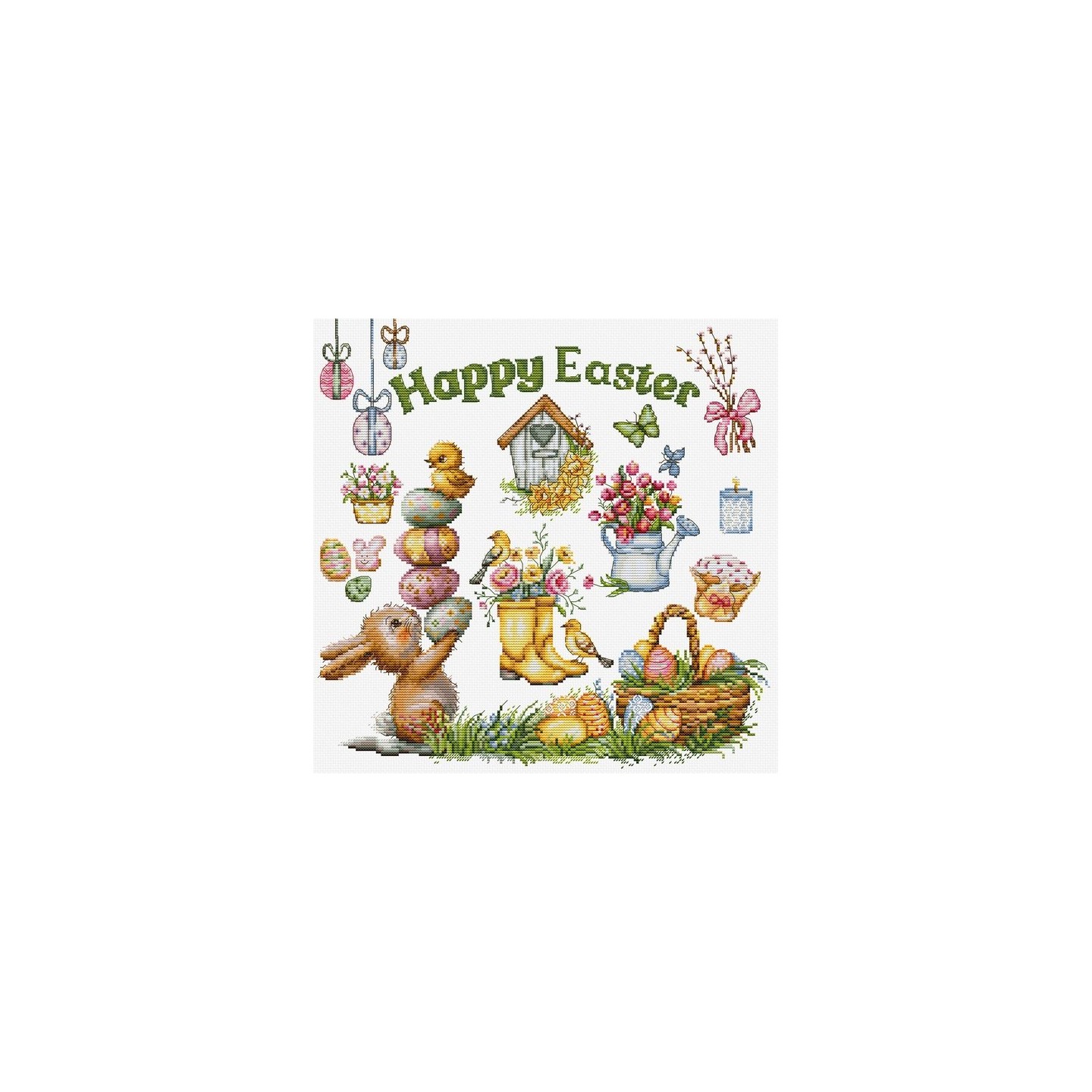 Embroidery kit Happy Easter
