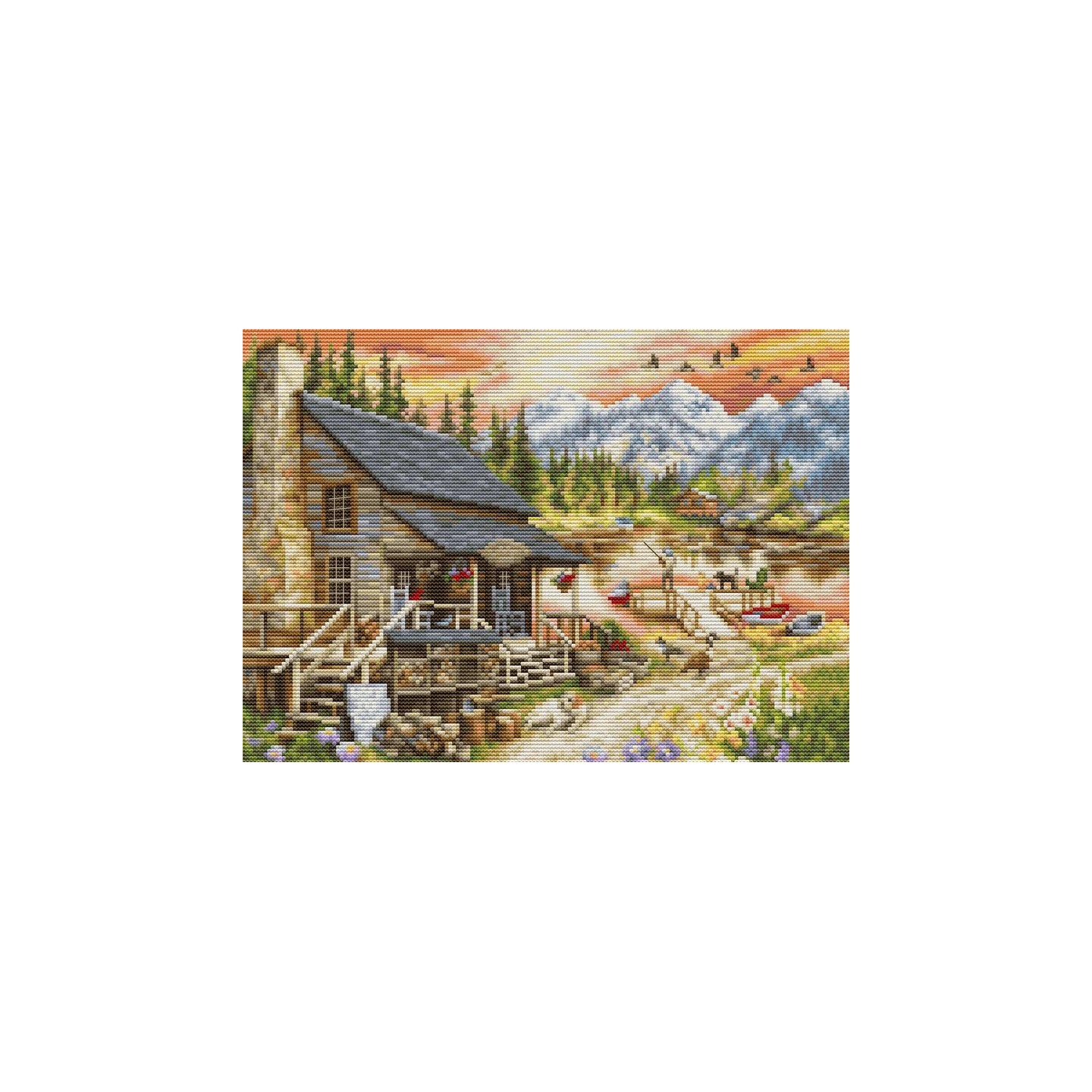 Embroidery kit Log Cabin General Store