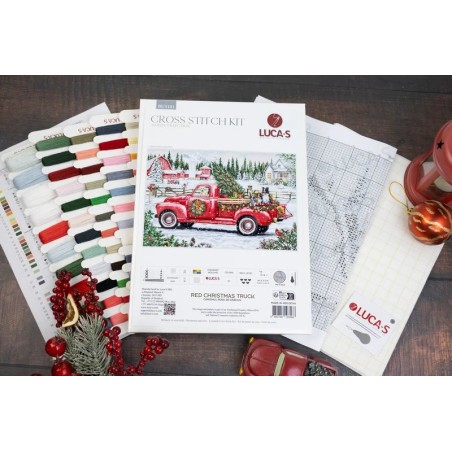 Stickset Roter Weihnachtstruck