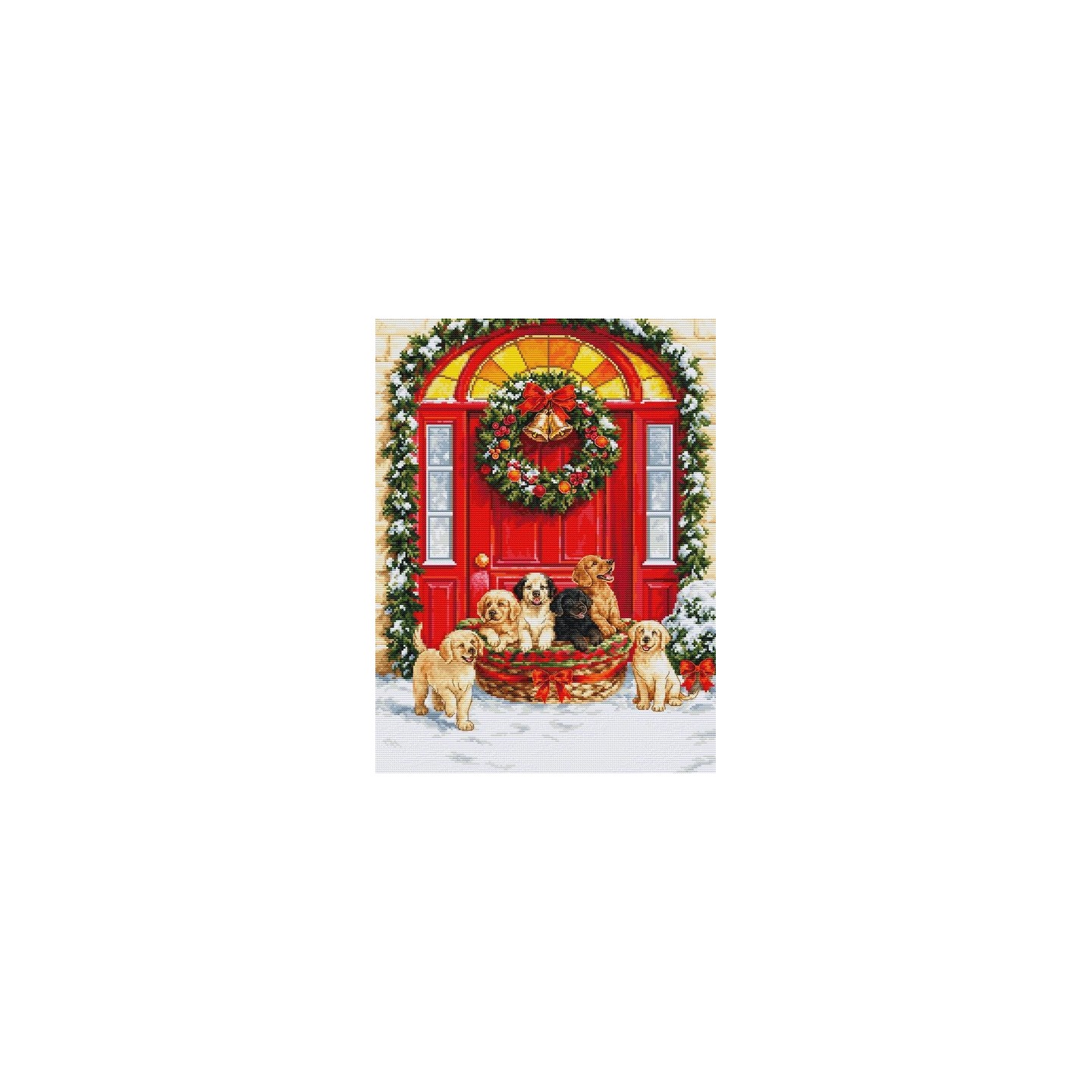 Borduurpakket De bezorging van de Kerstman
