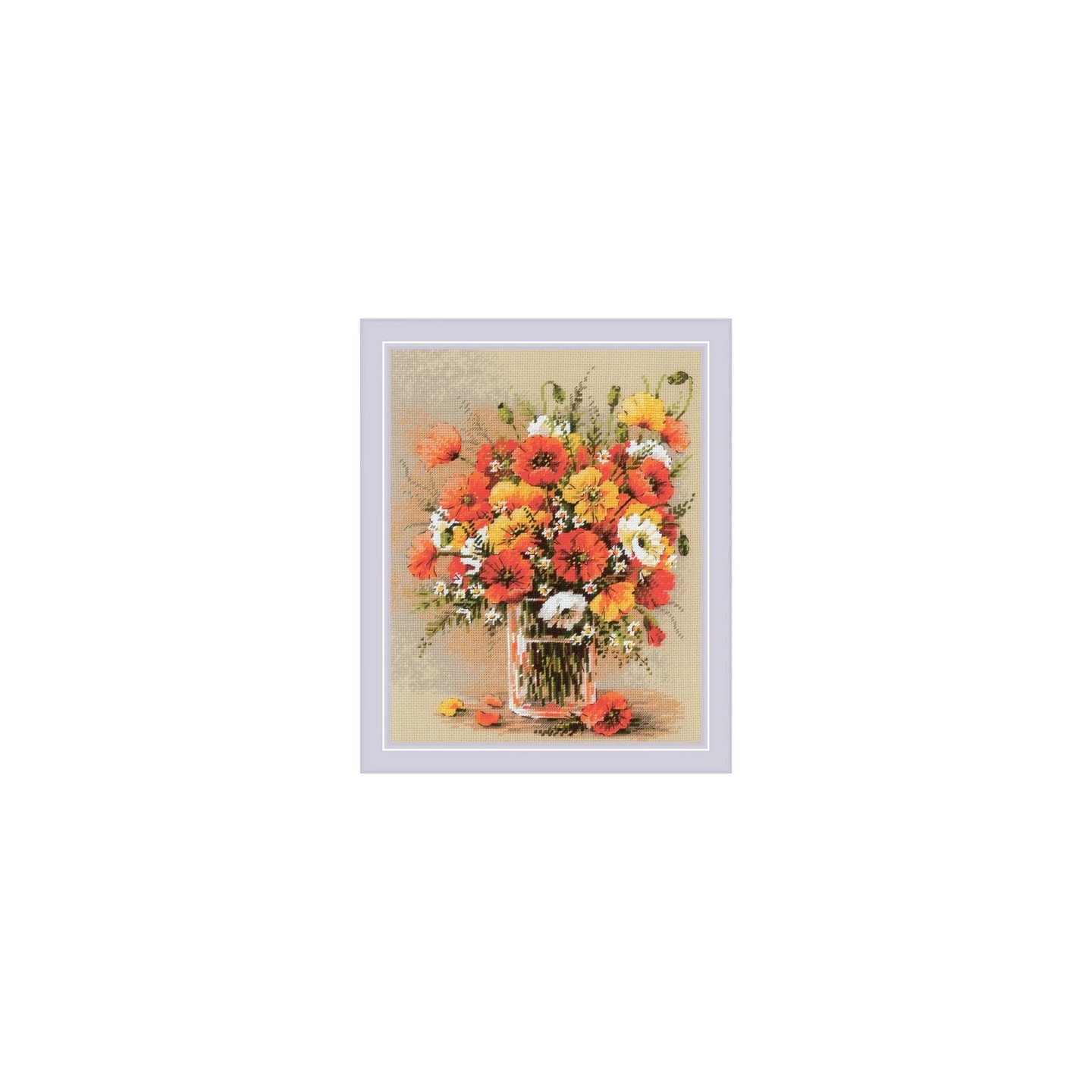 Embroidery kit Field Poppies