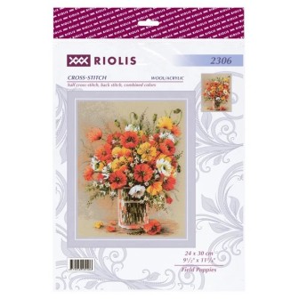 Embroidery kit Field Poppies