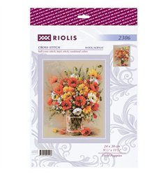 Stickset Feldmohn