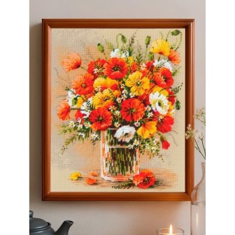 Kit de broderie Coquelicots des champs