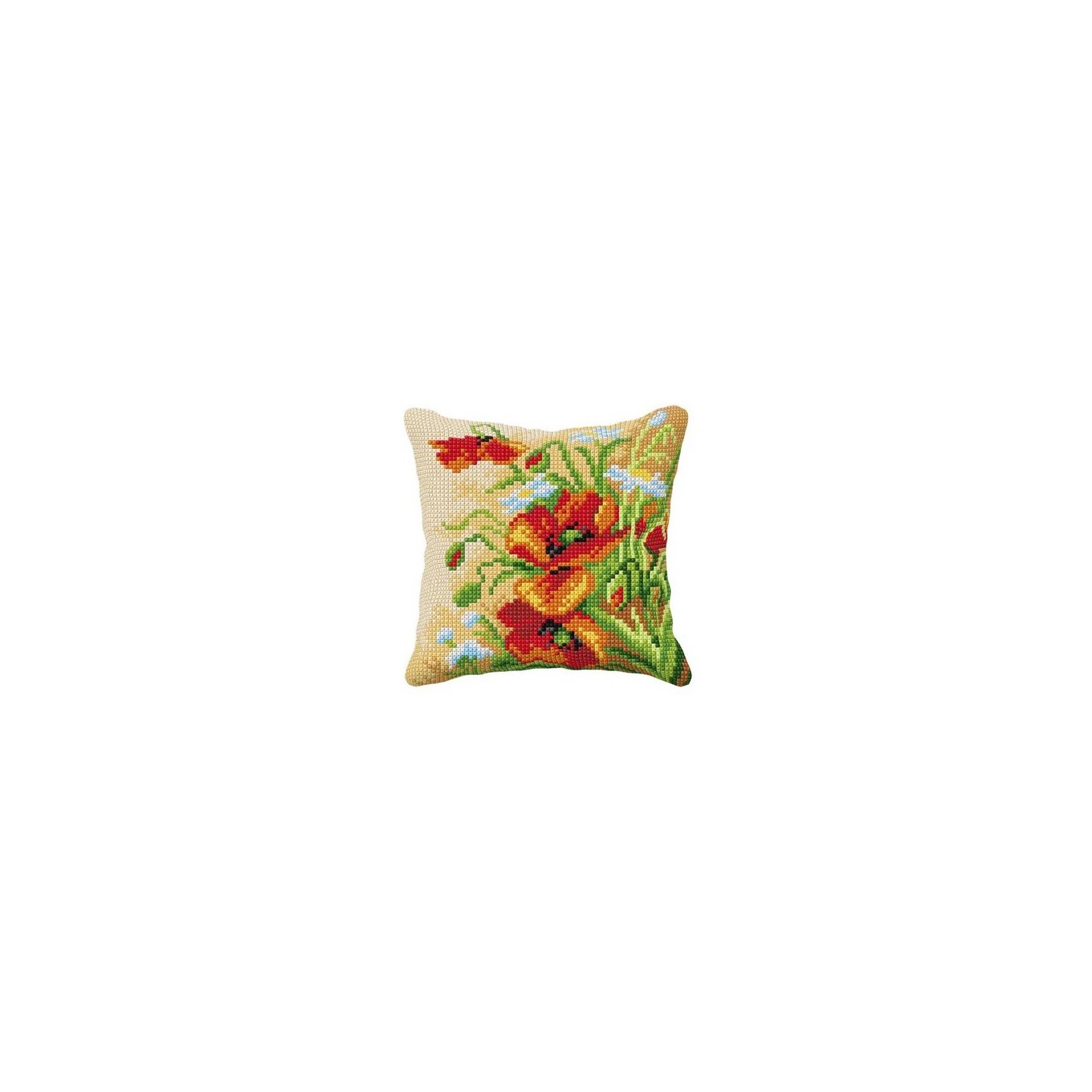 Kit coussin au point croix Coquelicots 99119