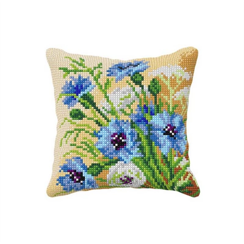 Kreuzstichkissen Kornblumen 99119 Kreuzstichkissen Kornblumen 99119