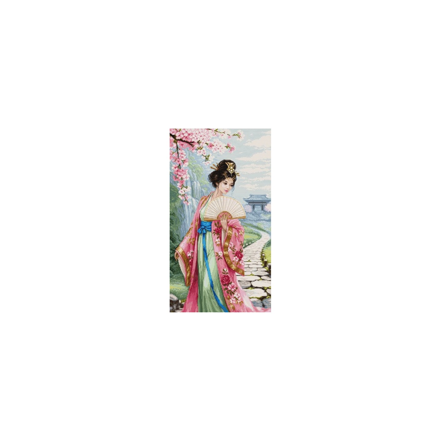 Kit de broderie Chant des cerisiers en fleurs