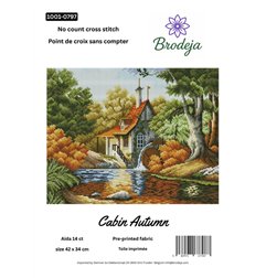 Kit de broderie Cabane d'automne
