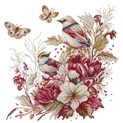 Borduurpakket Herfstvogel