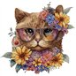 Stickset Katze in Blumen Stickset Katze in Blumen
