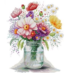 Borduurpakket Wildebloemen vaas