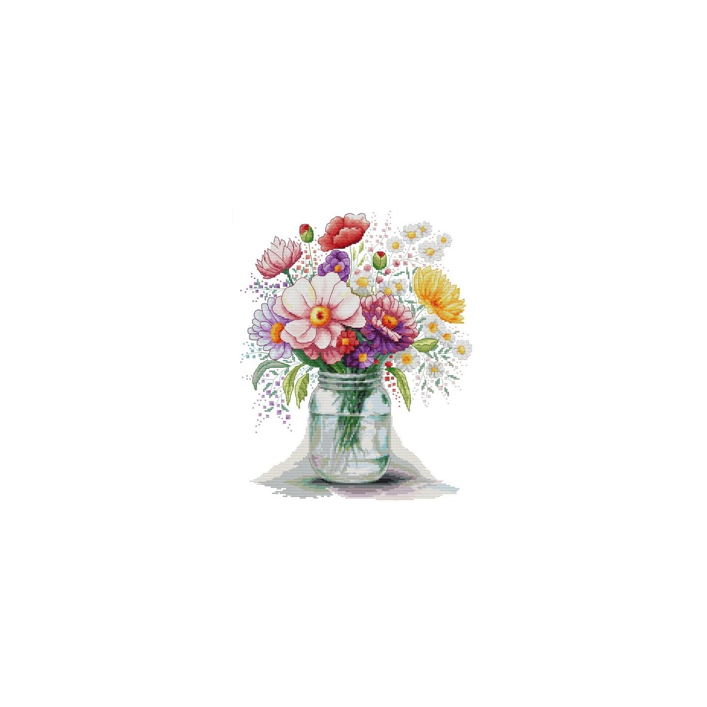 Embroidery kit Wildflower vase