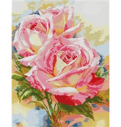 Borduurpakket Roze rozen