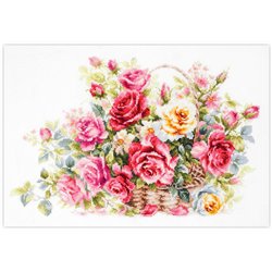 Borduurpakket Mand met rozen
