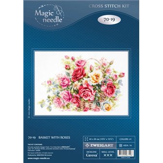Embroidery kit Basket with Roses