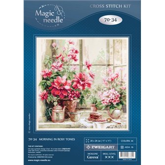 Kit de broderie Matin aux tons rosés