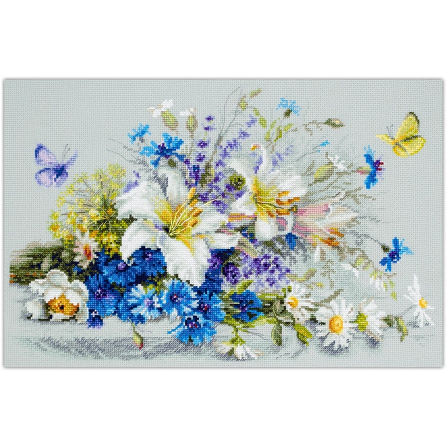 Kit de broderie Lys et bleuets
