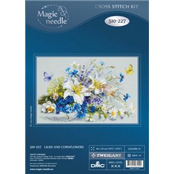 Embroidery kit Lilies and Cornflowers Embroidery kit Lilies and Cornflowers