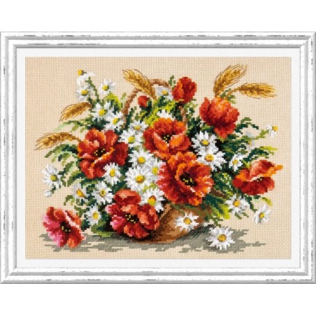 Kit de broderie Bouquet de fleurs sauvages