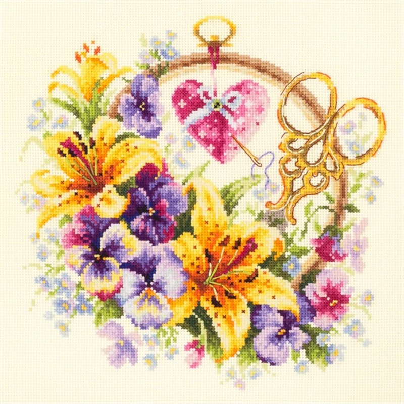 Stickset Lilien für die Stickerin Stickset Lilien für die Stickerin