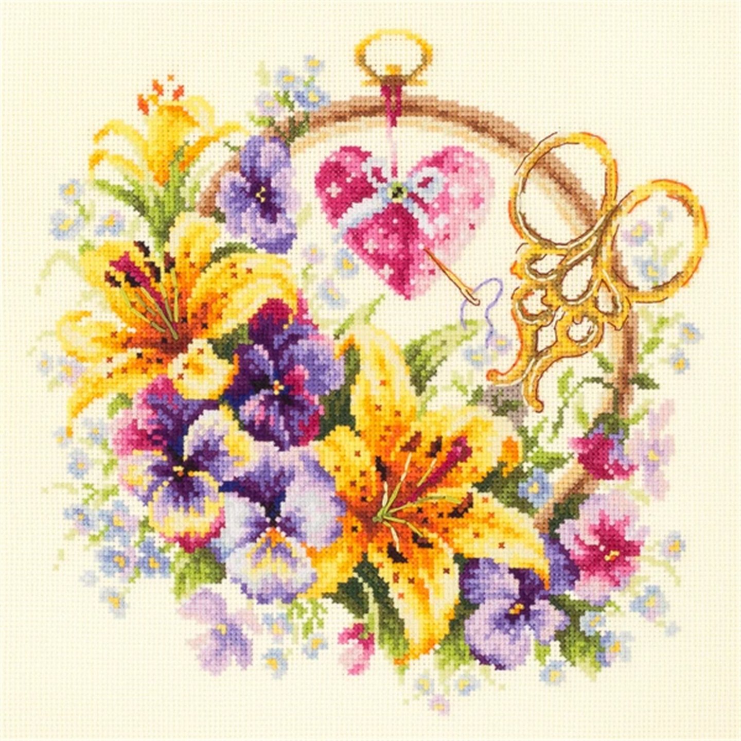 Embroidery kit Lilies for Needlewoman