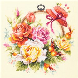 Kit de broderie Roses pour la brodeuse