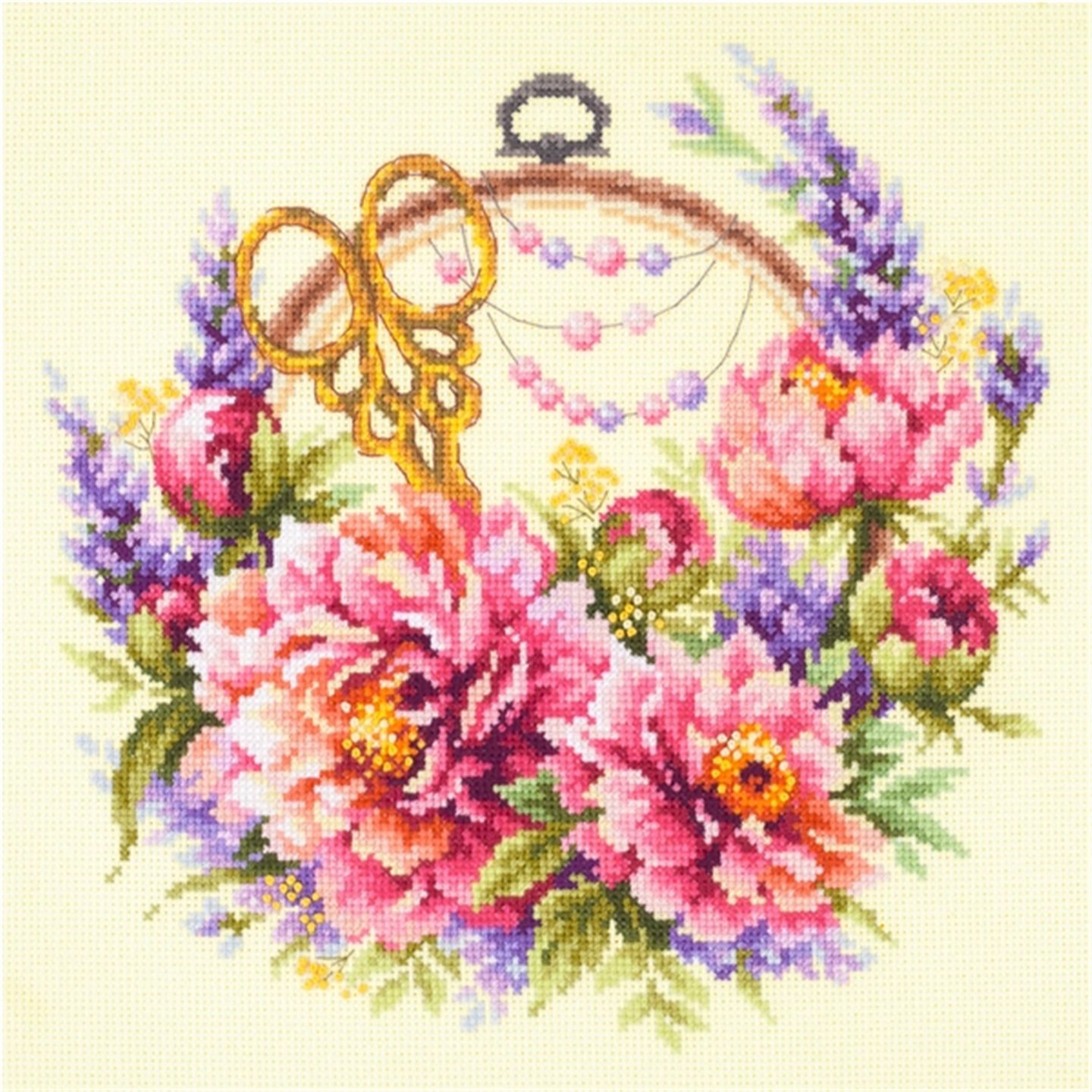 Kit de broderie Pivoines pour la brodeuse