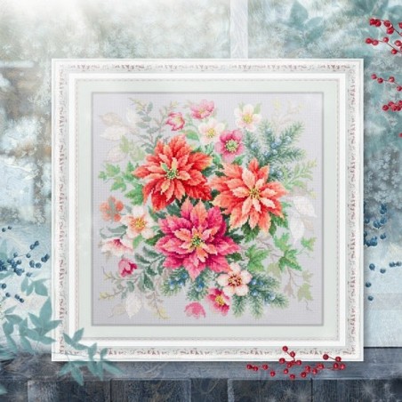 Kit de broderie Magie florale. Poinsettia