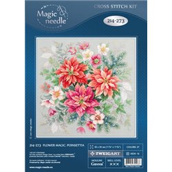 Embroidery kit Flower Magic.Poinsettia Embroidery kit Flower Magic.Poinsettia