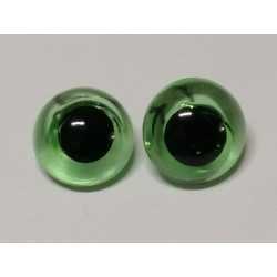   Dierenoog 15 mm in glas groen