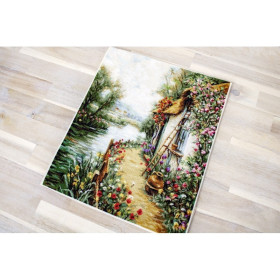 Stickset Am Fluss entlang Stickset Am Fluss entlang