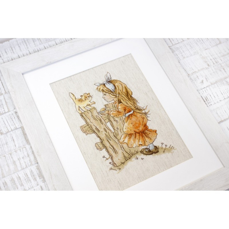 Kit de broderie Avec un chaton Kit de broderie Avec un chaton