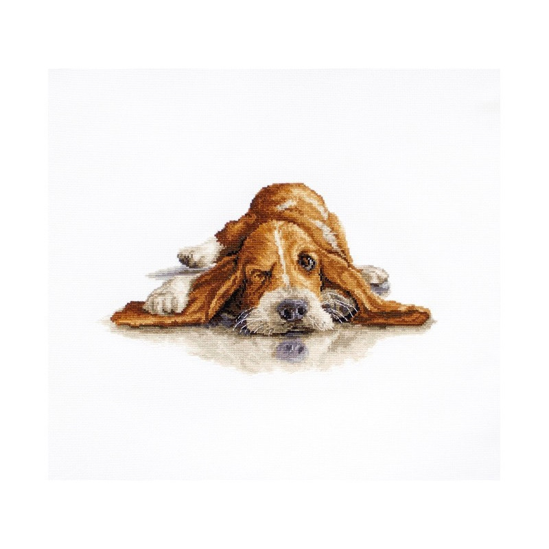 Embroidery kit Basset 2 Embroidery kit Basset 2