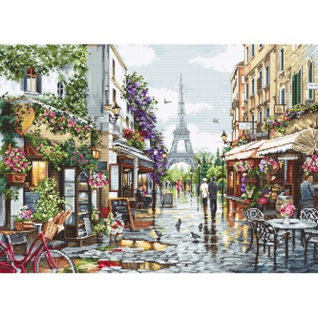 Luca-S Kit de broderie Paris en Fleurs