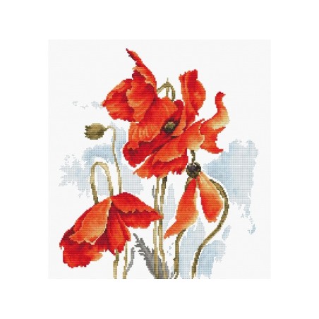 Luca-S Kit de broderie Coquelicots 6