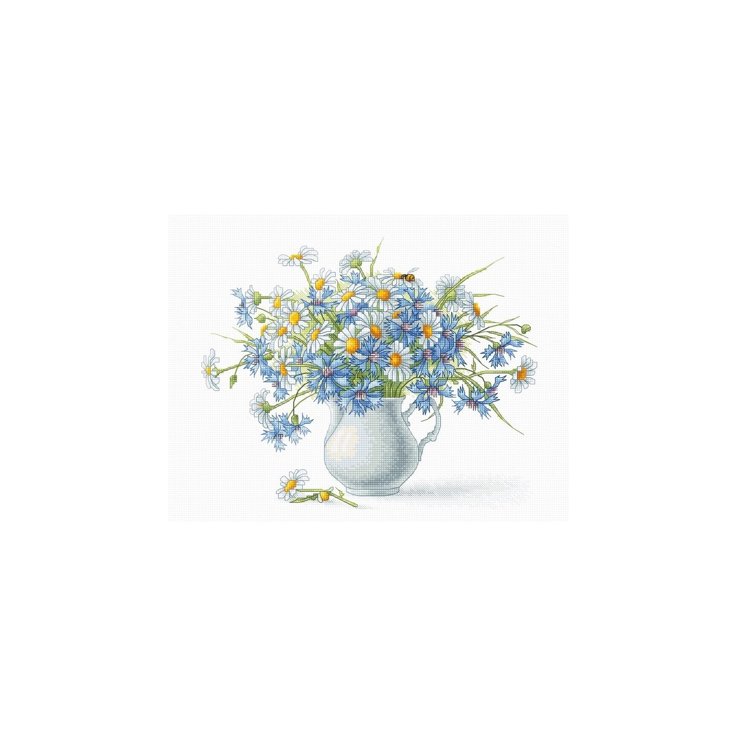 Luca-S Borduurpakket Korenbloemen en camomiles