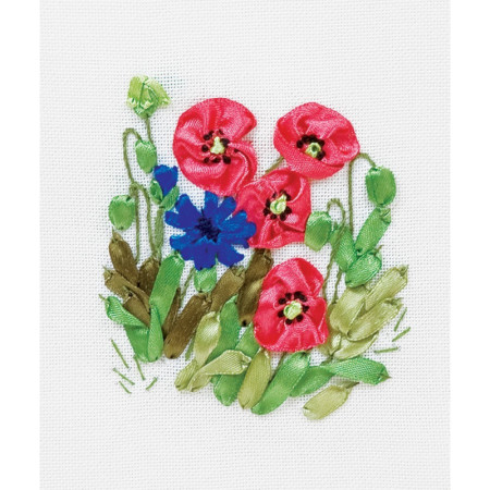 Panna Kit à broder Coquelicots et bleuets